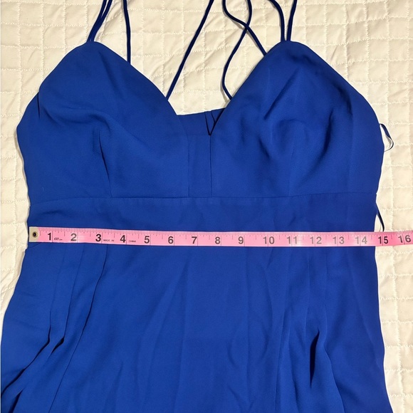 Express Blue Babydoll Skater Spaghetti Strap Chiffon Summer Dress, SZ 12 - Picture 11 of 13